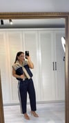 Şerit Detaylı Pantolon Lacivert