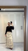Uzun Kollu Vatkalı Transparan Bluz Siyah