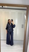 Yarasa Kol Jean Ceket Lacivert
