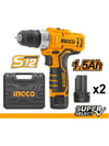 INGCO KÖMÜRSÜZ Lİ-İON AKÜLÜ DARBELİ MATKAP 13 MM 20V 2.0AH