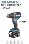 MAKITA DDF485RTJ AKÜLÜ DARBESİZ MATKAP