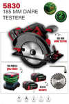RETOOLS 5830 BORDO 185 MM ŞARJLI DAİRE TESTERE