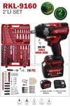 RETOOLS BORDO 2'Lİ SET (BORDO 800 NM TORKLU (15 PİLLİ) - BORDO 216 PARÇA LOKMA TAKIMI)