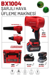 Retools BX1004 21V Brushless Şarjlı Hava Üfleme Makinesi – Çift Akülü Profesyonel Set