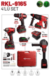 RKL-9165 RETOOLS PROFESYONEL BORDO YENİ SERİ 4'LÜ SET (100 NM VİDALAMA VE 6 DEVİRLİ SPİRAL)