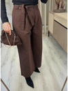 Wide leg pileli kemerli palazzo