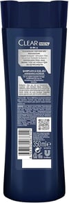 Clear Men 3 in 1 Şampuan & Duş Jeli Arındırıcı Kömür 350 ml
