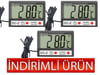 DC-2 Mini Kablolu İç-Dış Termometre Saat (3' lü Paket)