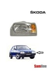 Skoda Favorit Uyumlu Forman Sol Ön Far (1989-1990-1991-1992-1993-1995) Modeller içindir