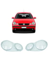 Volkswagen Polo 2002-2005 Uyumlu Sağ + Sol Far Camı Takım 2 Adet 6Q1941007AF 6Q1941008AF