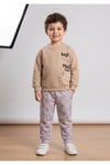 Erkek Bebek/Çocuk 3 iplik Takım-vizon krem