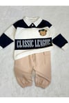 Erkek Çocuk Alt Üst Takım Yakalı Classic Ayı Figürlü