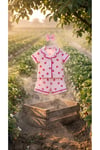 Kız Bebek Çilek Desenli Pijama Takımı -Pembe