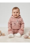 Kız Bebek Premium Kapüşonlu Kalın Şardonlu 3iplik takım-bir beden büyükalınız