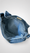 Buz Mavi Denim Kapaklı Ayarlanabilir Askılı Kadın Omuz Çantası