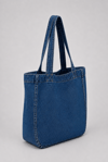 Cepli Büyük Boy Denim Tote Mavi Omuz Çantası