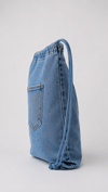 Kadın Denim Büzgülü Sırt Çantası – Buz Mavi