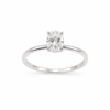 Oval Cut Lab Diamond Gümüş Tektaş Yüzük