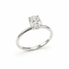Oval Cut Lab Diamond Gümüş Tektaş Yüzük