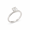 Oval Cut Lab Diamond Gümüş Tektaş Yüzük