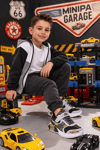 Garaj Tabanlı, Çift Metal Arabalı, Ortopedik Çocuk Spor Ayakkabı / Gümüş