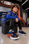 Garaj Tabanlı, Çift Metal Arabalı, Ortopedik Çocuk Spor Ayakkabı / Sax Mavi - Orange