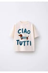 Ciao Tutti T-Shirt & Mavi Damalı Pantolon 2li Takım