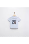 Erkek Çocuk Top Baskılı Mavi/Ekru T-Shirt