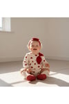 Kız Bebek Kalpli Bandana Çorap 3lü Set Romper