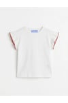 Kolları Fırfırlı T-Shirt