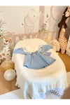 Mavi Uzunkol Denim Kot Natural Kız Bebek Elbisesi