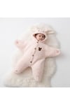 Tavşan Nakışlı Welsoft Peluş Kız Bebek Tulum