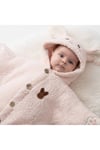 Tavşan Nakışlı Welsoft Peluş Kız Bebek Tulum