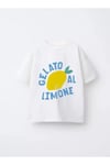 Unisex Gelato Limone T-Shirt Çizgili Pantolon 2li Takım