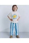 Unisex Gelato Limone T-Shirt Çizgili Pantolon 2li Takım