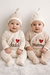 Unisex I Love Mummy-Daddy Tulum 4lü Set