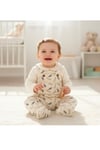 Unisex Lacivert Gri Tüy Desen Patikli Salopet 2li Takım