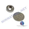 20x5 mm (10-5,5mm) N35 Havşalı Güçlü Neodyum Mıknatıs