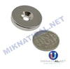 25x5 mm (10-5,5mm) N35 Havşalı Güçlü Neodyum Mıknatıs