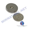 25x5 mm (6-3mm) N35 Havşalı Güçlü Neodyum Mıknatıs