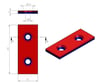 2\'Lİ PAKET 50x20x3mm (10-5mm) 2 Havşalı N35 Güçlü Neodyum Mıknatıs