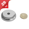 5'Lİ PAKET 36mm Neodyum Havşa Delikli Pot Mıknatıs - Gömme Vidalanabilir Pot Mıknatıs