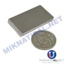 Boy 40mm  En 20mm Kalınlık 5mm N35 seri Güçlü Neodyum Mıknatıs