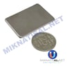 Boy 40mm  En 25mm Kalınlık 3mm N35 seri Güçlü Neodyum Mıknatıs