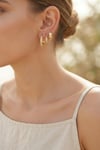 3 Lü Set Gold Renk Halka Model Küpe Diğer