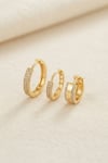 3 Lü Set Gold Renk Halka Model Küpe Diğer