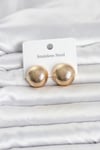 316l Çelik Gold Renk Top Model Kadın Küpe Diğer
