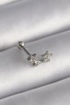 316l Çelik Gümüş Renk Zirkon Taşlı Yıldız Tragus Piercing