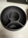 3d Baskı 3lü Sukulent Saksısı Ve Kalemlik Organizer - Dekoratif Masaüstü Bitki Saksısı-siyah