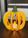 3d Baskı Delikli Balkabağı Fener Tealight Mumluk Sonbahar Cadılar Bayramı Dekoratif Şamdan Turuncu Çok Renkli